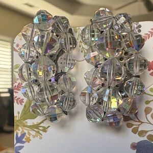 Crystal Beaded clip earrings